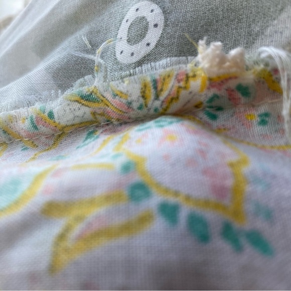 Vintage 70’s Maxi Dress Winged Laced Sleeves 24” waist - Picture 9 of 14